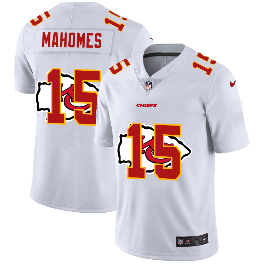 2020 New Men Kansas City Chiefs 15 Mahomes white Limited NFL Nike jerseys style 2